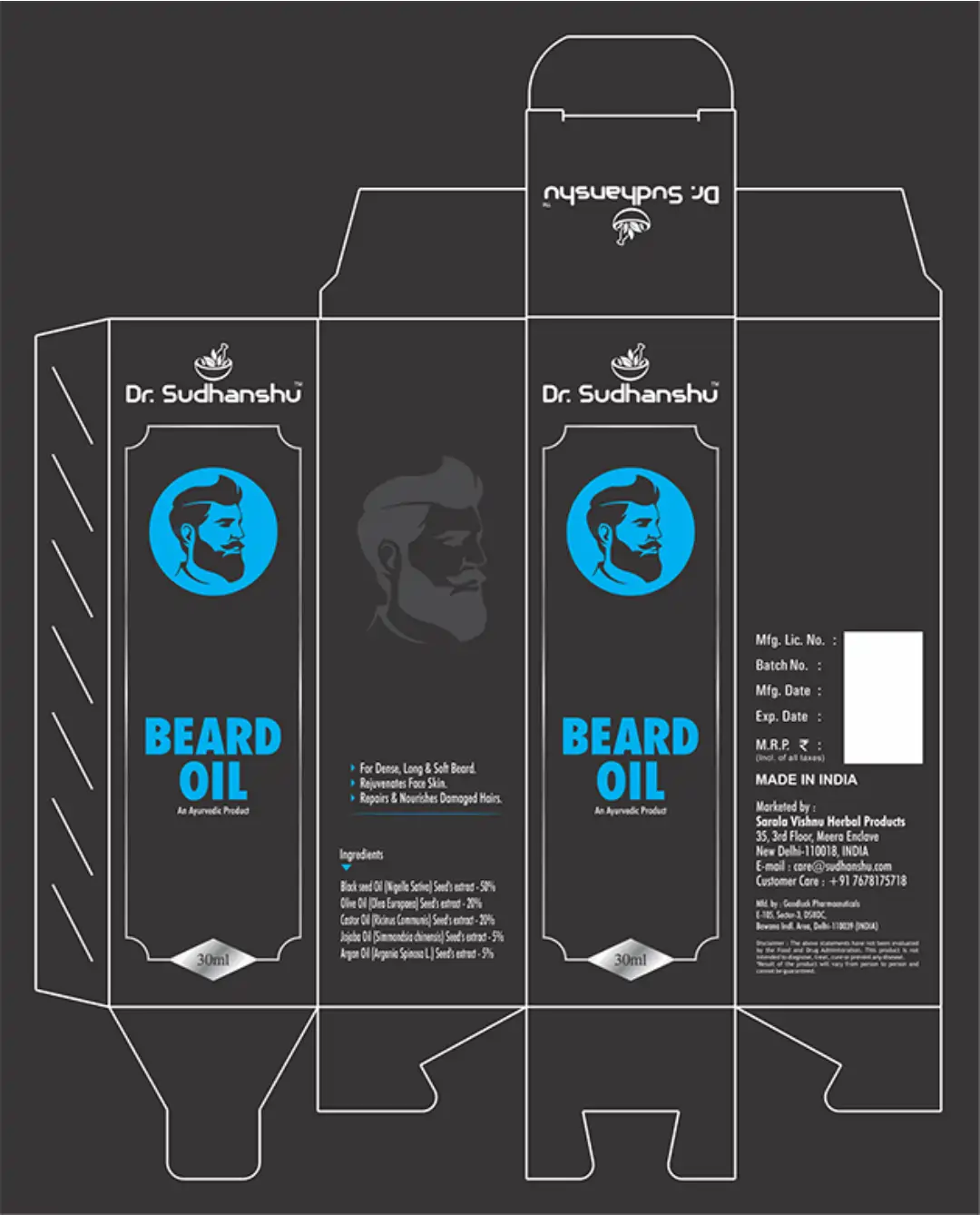 beard oil box opened