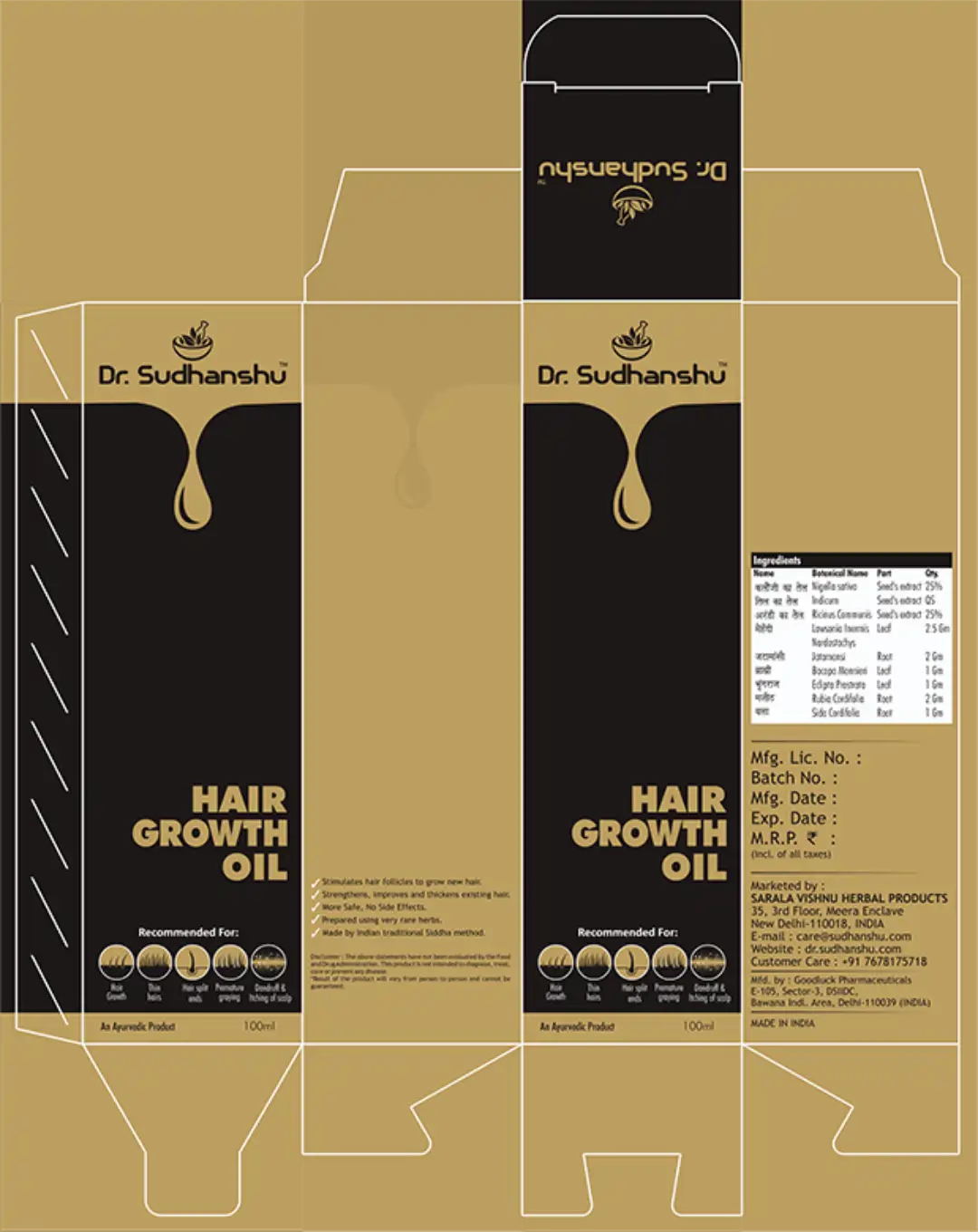 hair growth opened box