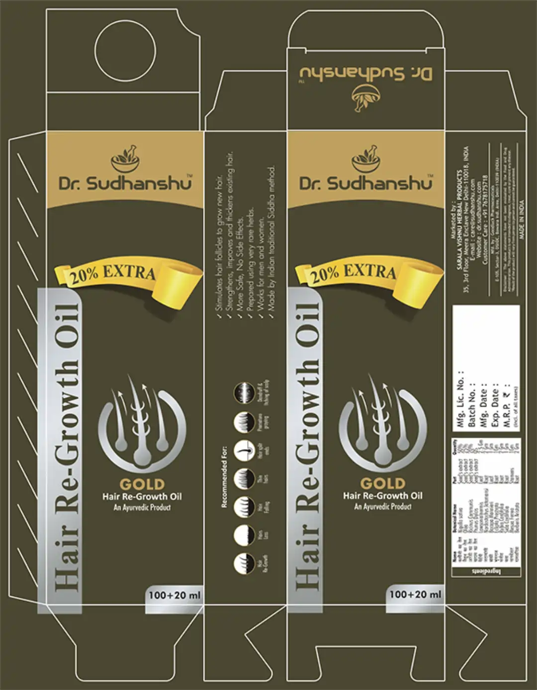 re-growth oil bottle opened box