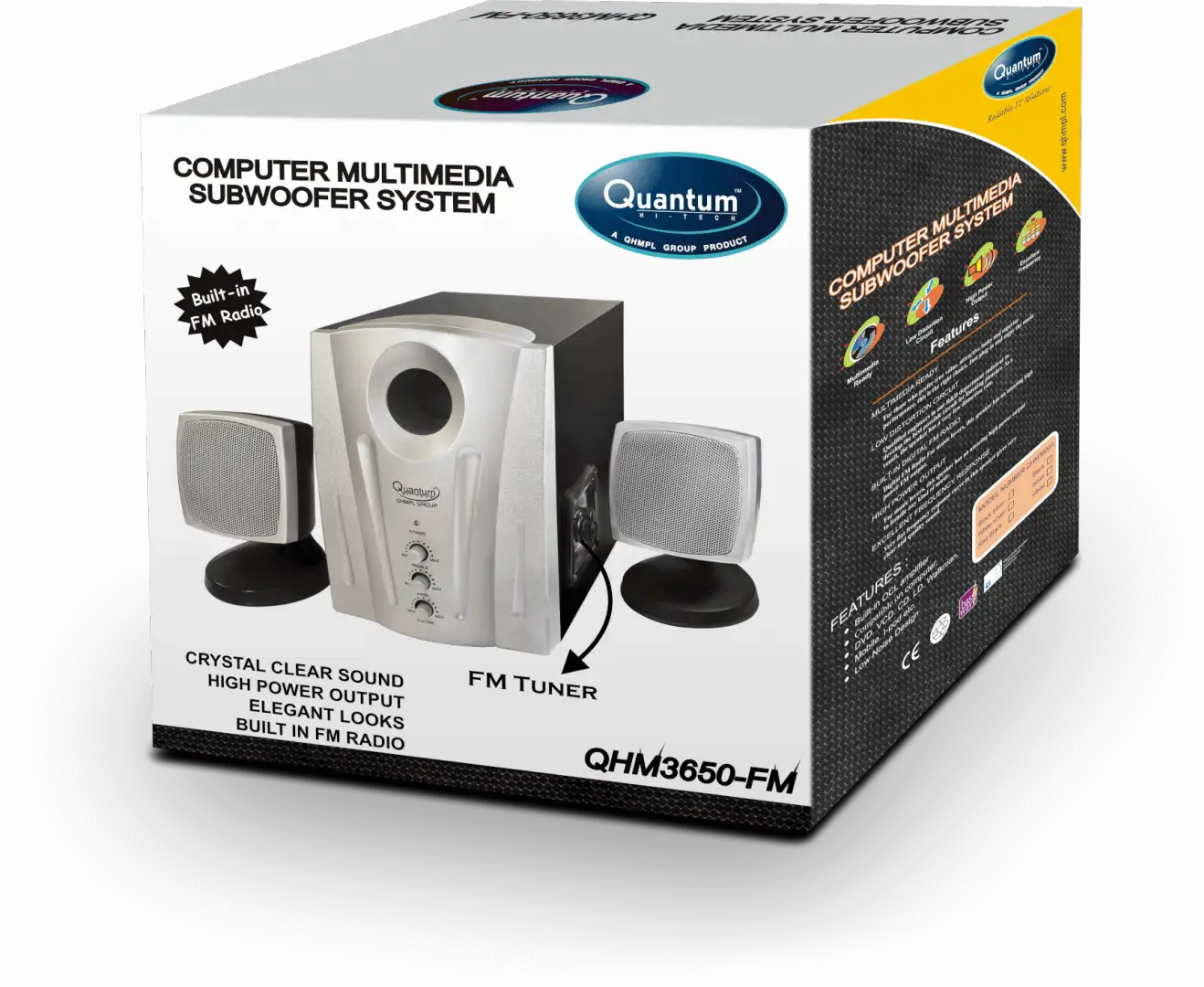a box with a speaker and a speaker